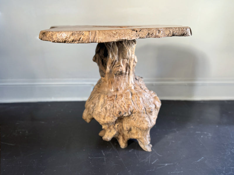 A Naturalistic Early 20th C Burr Elm Centre Table