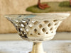 Vintage Pichon d'Uzes Marbled Ceramic Serving Dish on Stand