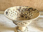 Vintage Pichon d'Uzes Marbled Ceramic Serving Dish on Stand