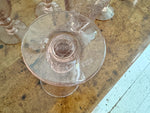 A Set of Signed 1960's Biot Pale Pink Wine & Champage Glasses & Decanter