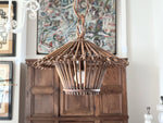 A 1960's Spanish Rattan Pendant Light