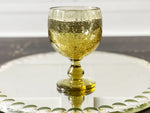 A Set of 9 Vintage Green Biot Wine Glasses