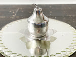 A 1960's French Silver Plated Pear on Petal Plate