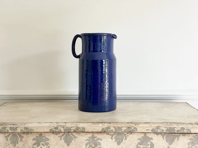 A Very Large 1970's Italian Cobalt Blue Ceramic Jug