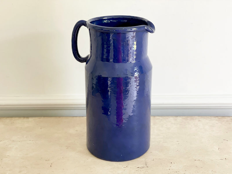 A Very Large 1970's Italian Cobalt Blue Ceramic Jug