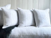 L - An Antique French White on White 'L' Monogrammed 40cm Cushion