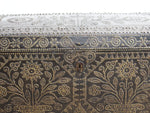 A Late 16th C Leather Bound Brass Studded Travelling Trunk