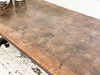 A Superb 17th C Spanish Single Plank Walnut Top Table with Metalwork Stretcher
