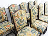 Ten 18th C French Os de Mouton Dining Chairs with 18th C English Crewel Work