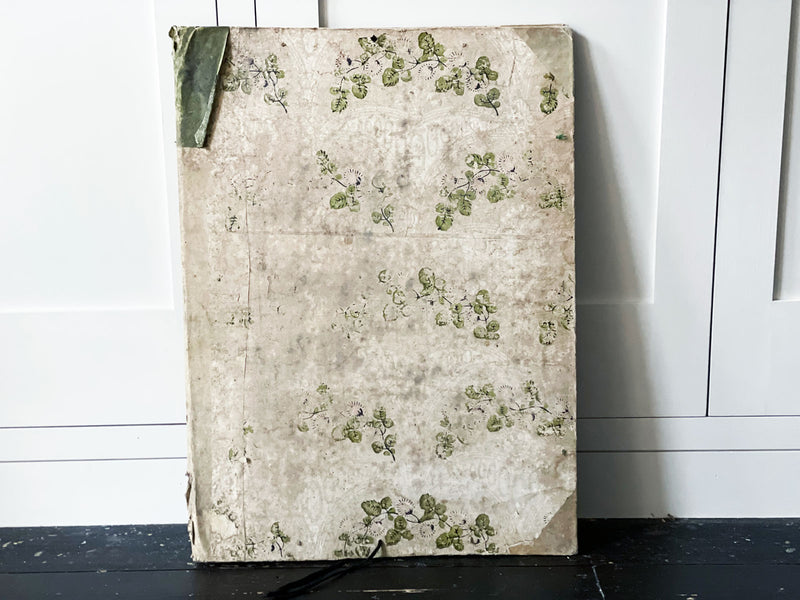 An early 19th C Decorative Green Floral Portfolio