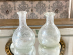 Exquisite Hand Blown 18th Century French Glass Oil Vessels - Pair