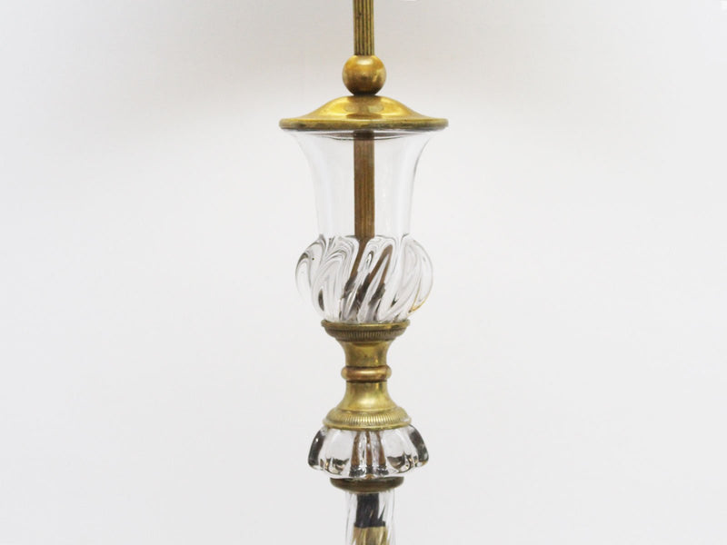 1920's French Glass and Brass Floor Light