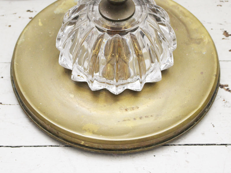 1920's French Glass and Brass Floor Light