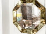 A 1930's Hexagonal Mirror with Yellow Mirrored Frame