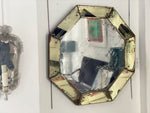 A 1930's Hexagonal Mirror with Yellow Mirrored Frame