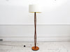 An Unusual 1950's French Wooden Floor Light with Brass Details