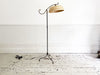 A 1950's French Brass and Steel Adjustable Height Floor Lamp