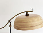 A 1950's French Brass and Steel Adjustable Height Floor Lamp