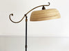 A 1950's French Brass and Steel Adjustable Height Floor Lamp