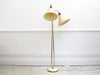 A 1950's French Double Headed Floor Light with Original Ivory Shades