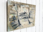 A 1950's French Oil on Canvas Abstract Artwork