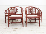 Two Pairs of 1950's Spanish Armchairs