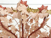 An Impressive 12 Arm 1950's French Dusty Pink Metalwork Vine Leaf Chandelier
