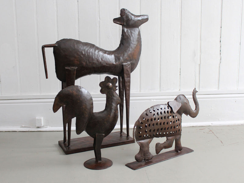 A 1950's Spanish Iron Sculpture of a Lamb