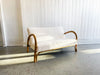 A 1950's French Bamboo Sofa with Soft Sheepskin Upholstery - Vintage Furniture London - Streett Marburg
