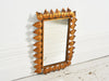 A 1950's French Rectangular mirror with gold metal leaf surround