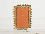 A 1950's French Rectangular mirror with gold metal leaf surround