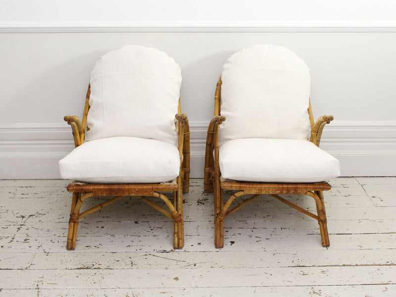 A Pair of 1950's Bamboo Armchairs by Angraves