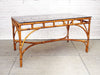 1970's French Riviera Style Bamboo Glass Topped Dining Table