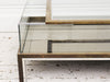 A 1950's Brass, Chrome & Glass Italian Console with Sliding Top