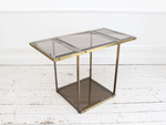 An Elegant Italian Brass & Glass 1970's Console Table