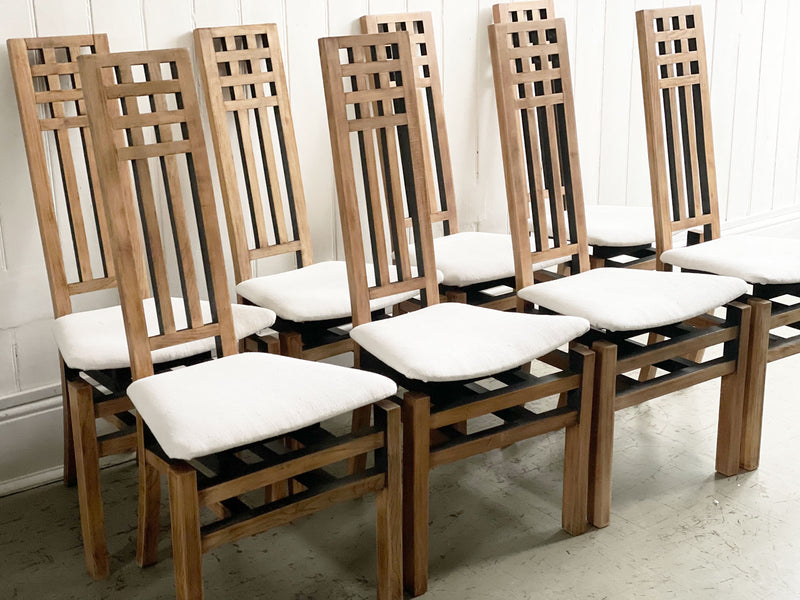 A Set of Eight 1970's Italian Dining Chairs