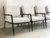 Two Pairs of 1970's American Black Metal Armchairs