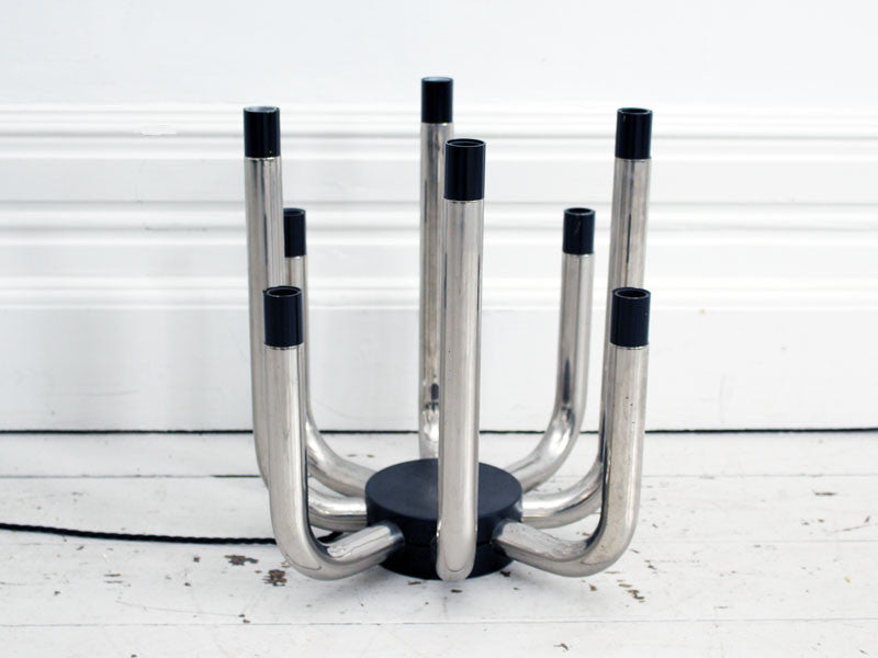 A 1970's Chrome Eight Arm Table Light Centre Piece