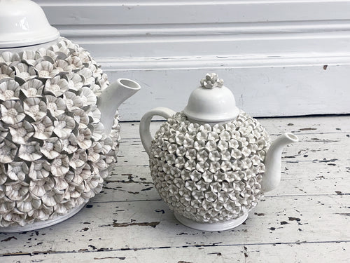 A Decorative Italian Creamware Teapot Made For Ralph Lauren