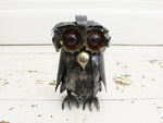 A 1960's French Brutalist Metal Owl Sculpture in the style of Curtis Jere 1