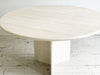 A Round French 1970's Travertine Dining Table