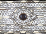 19th C serpentine fronted Damascus mother of pearl & bone inlaid chest of drawers