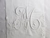 M 50cm Square Cushion - Antique French M Monogram on Linen P5010