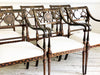 A Set of 6 1950's Regency Style Dining Room Armchairs - Vintage European decorative Furniture - Streett Marburg