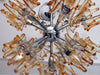 1970's Super Cool Murano Amber Glass Splash Sputnik Pendant Light