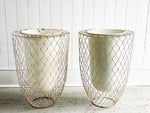 A Pair of 1950's Italian Sculptural Metal Framed Planters