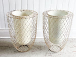 A Pair of 1950's Italian Sculptural Metal Framed Planters