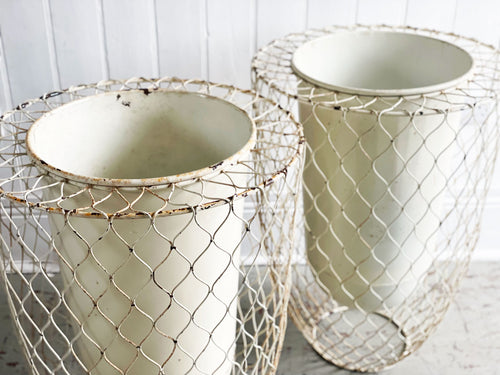 A Pair of 1950's Italian Sculptural Metal Framed Planters