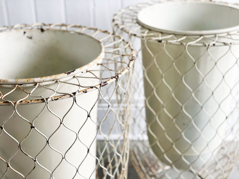 A Pair of 1950's Italian Sculptural Metal Framed Planters