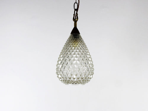 A 1940's Murano faceted glass pendant light